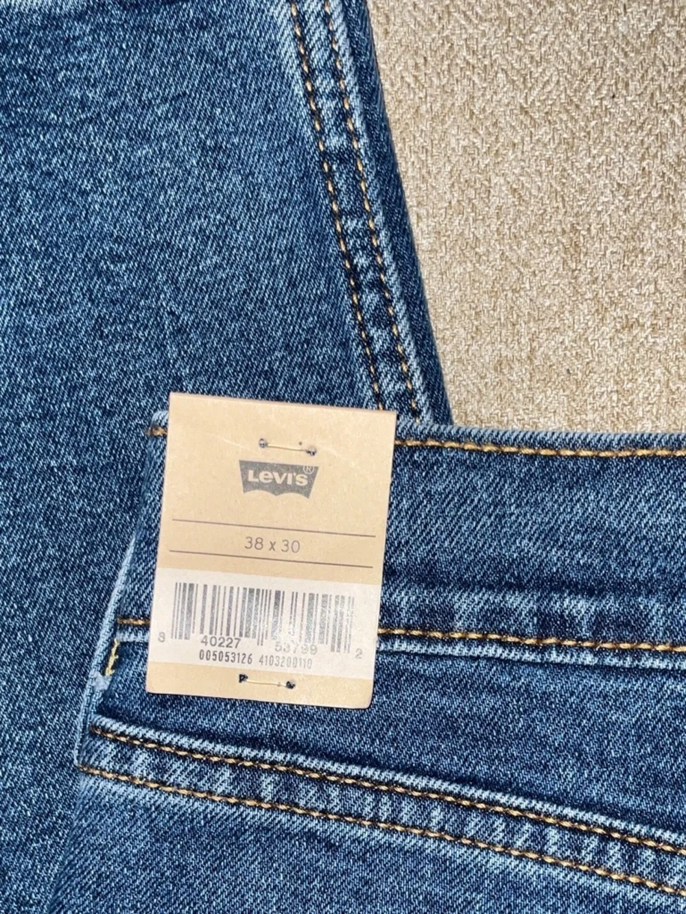 Levi's Men's Straight Jeans in Dark Blue Denim